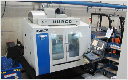 Photo of our 4 Axis Hurco VMX30 Milling Machine